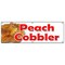 Signmission PEACH COBBLER BANNER SIGN peaches pie sweet bakery crumble crust filling B-72 Peach Cobbler - alternate 1
